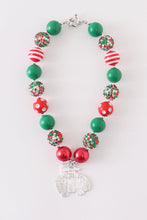 Load image into Gallery viewer, Red green camper pedant chunky necklace