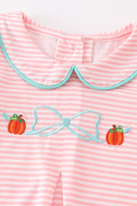 Pink Pumpkin Embroidered 2 Piece Outfit