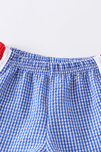 Load image into Gallery viewer, Navy plaid seersucker shorts