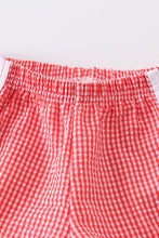 Load image into Gallery viewer, Red plaid seersucker girl shorts