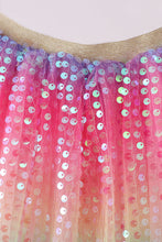 Load image into Gallery viewer, Rainbow sequin tulle tutu skirt