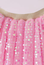 Load image into Gallery viewer, Pink sequins tulle tutu skirt