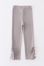 Load image into Gallery viewer, Light grey ruffle legging