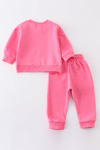 Pink sweatshirt & pants  set