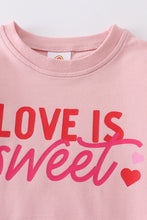 Load image into Gallery viewer, Pink love is sweet girl sweatshirt