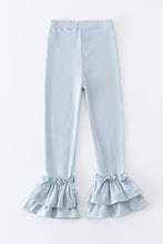 Load image into Gallery viewer, Light blue ruffle double layered pants