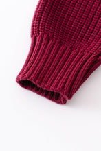 Load image into Gallery viewer, Maroon pocket cardigan sweater