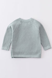 Mint buttons sweater-baby