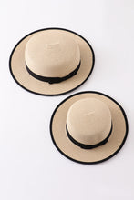 Load image into Gallery viewer, Cream straw hat mommy&amp;me