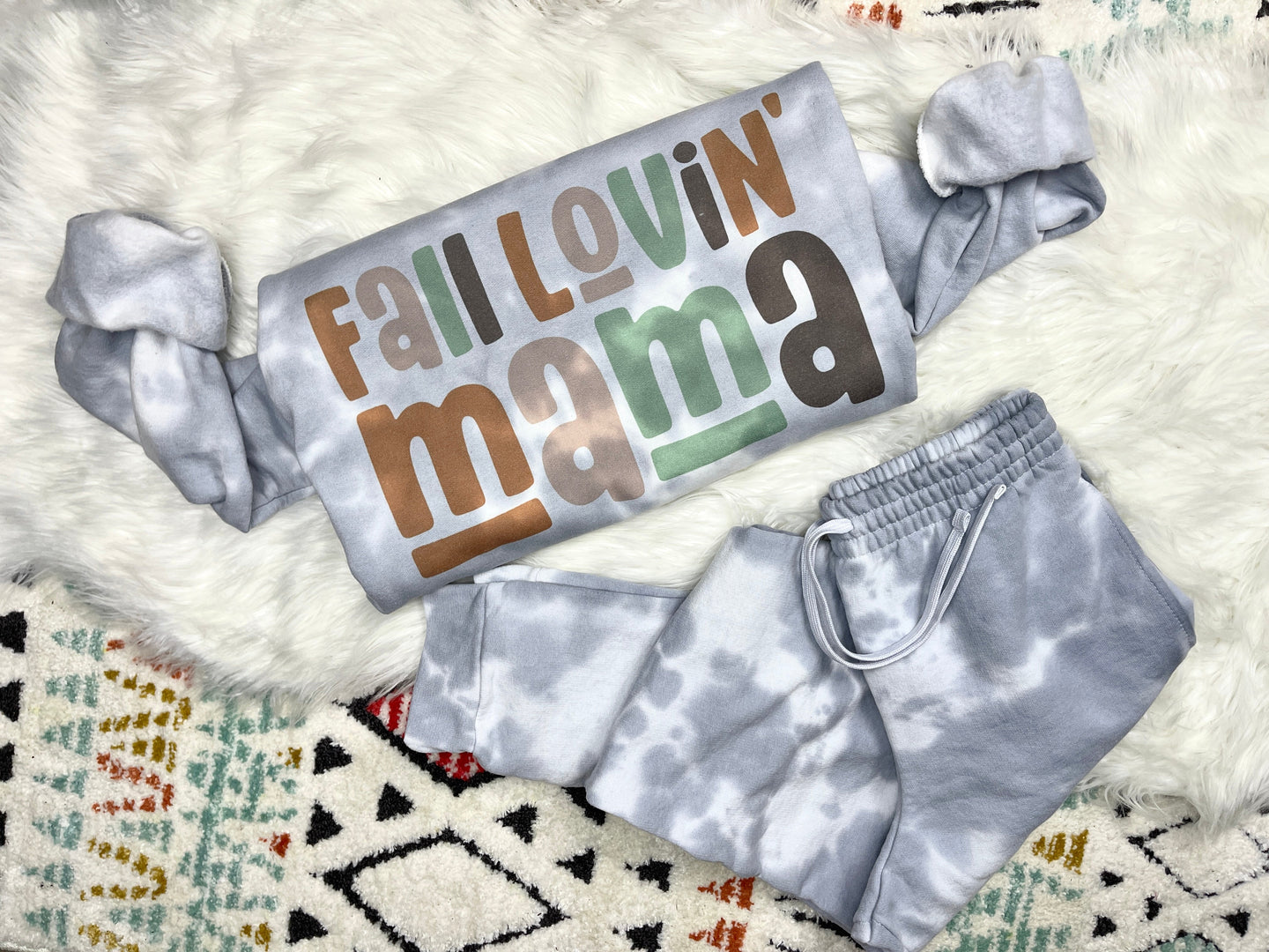 Fall lovin mama grey dyed set