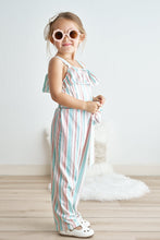 Load image into Gallery viewer, Stripe rainbow girl jumpsuit