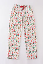 Load image into Gallery viewer, Red christmas print adult pajamas pants