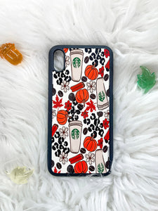 Leopard fall coffee case (Iphone)